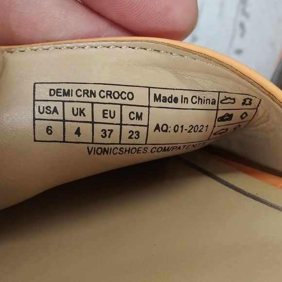 Vionic Demi Croco Slide Sandals Leather Women's Size 6 - Picture 8 of 9